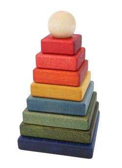 Stablepyramide regnbue Flerfarget - Wooden story