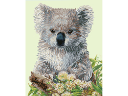 Diamond Dotz.  Koala & Eucalypus Blossom.  Runde Perler. Koala - Diamond Dotz