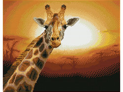 Diamond Dotz. Sunset Giraffe. SQUARES. Sunset Giraffe - Diamond Dotz