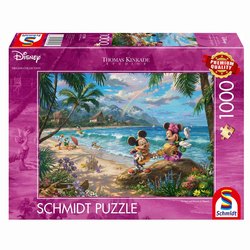 Schmidt puslespill 1000 Thomas Kinkade:  Disney - Minnie & Mickey in Hawaii   1000 - Schmidt