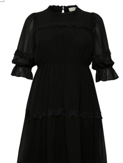 Kaffe KAfreya kjole Black deep - Kaffe Clothing