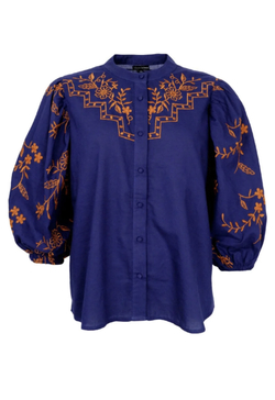 BC finona blouse  Blue - Black Colour