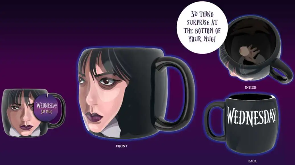  Wednesday Addams & Thing Mug Wednesday mug - Salg