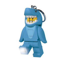 LEGO Blå hai nøkkelring m/led lys Blå hai - LEGO