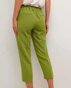 Kaffe KAsakura Cropped pants  Calla Green - Kaffe Clothing