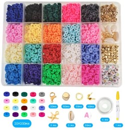 PERLESETT 4000 STK - Clay Beads  Clay Beads  - Småvarer