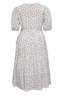 Colvina Dress White/Blue - A-view