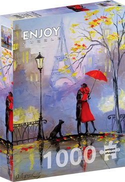 Enjoy puslespill 1000 Rainy Day in Paris - levering i Mai 1000 biter - Enjoy puzzle