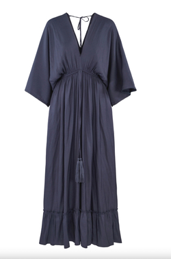 Haust Tassel lang kjole Blå - Haust Collection