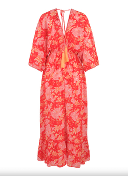 Haust Tassel lang kjole Rød/oransje - Haust Collection