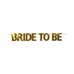 Banner BRIDE TO BE Gull - Bursdag/Fest