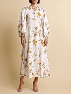 Linen RelaxedMaxi Dress Botanical - by TiMo