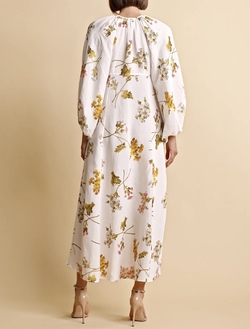 Linen RelaxedMaxi Dress Botanical - by TiMo