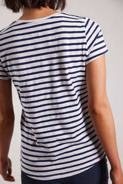 Sebago klassisk t-skjorte  marine stripe - Sebago