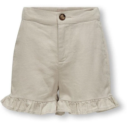 Cargo Frill Linen Shorts Moonbeam - Kids Only 