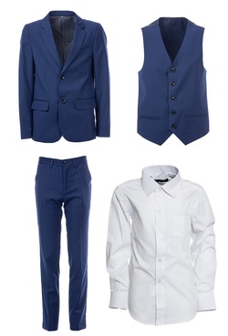 Blå Dresspakke med hvit skjorte - Salto
