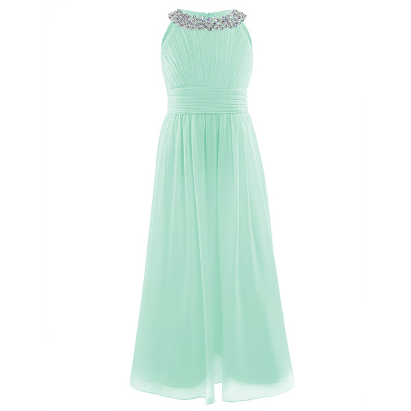 Halterneck festkjole med stener