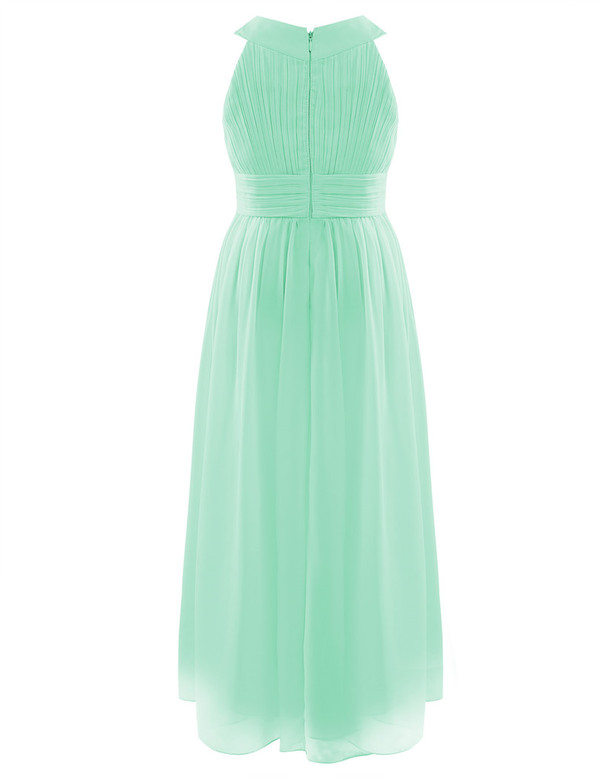 Halterneck festkjole med stener