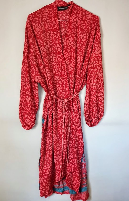 Pocket Long Silk Kimono