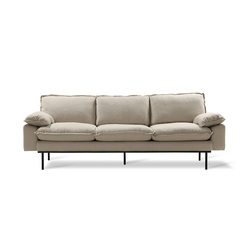 Sofa retro 3-seter cosy beige Beige - HK Living