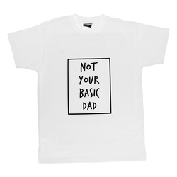 Not your basic dad t-skjorte Hvit - Cribstar