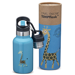 TEMPflask Blå med giraff - Carl Oscar