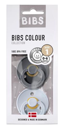 Bibs Colour 2pk Iron / Baby Blue - Bibs