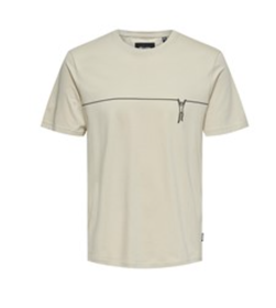 Vito Lefe tee Beige - Only and sons
