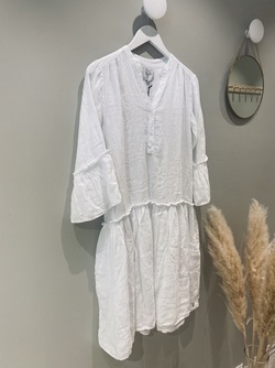 Suzy linen Dress Hvit - RAH Oslo