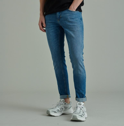 David stretch jeans Mid blue denim - Clean cut 