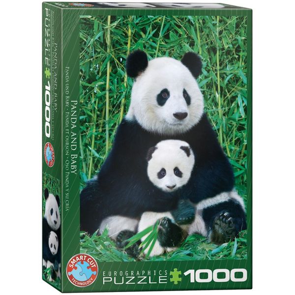 Eurographics puslespel 1000  Panda & Baby