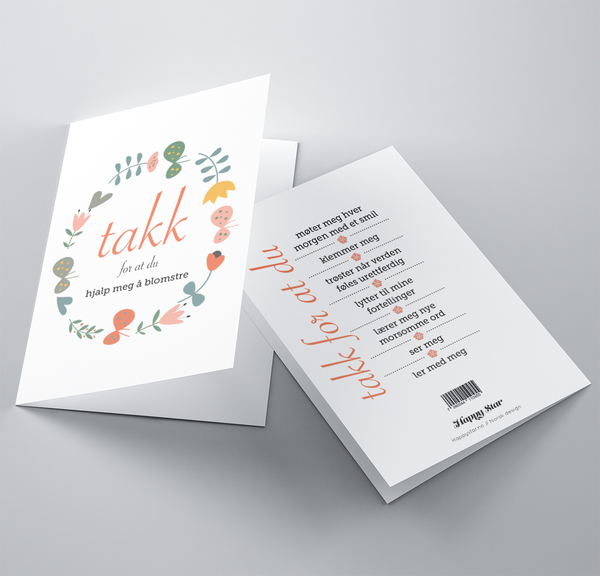 Takk for at du hjalp meg å blomstre