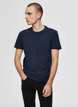 Newpima O-neck tee 3-pack Navy - Selected homme
