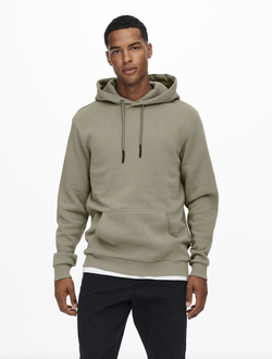 Ceres Life Hoodie Sweat Castor Gray - Only and sons