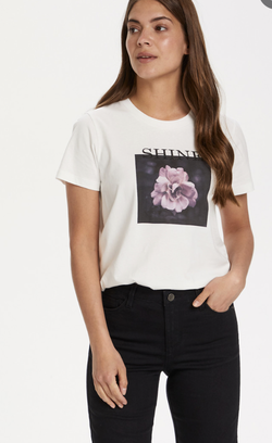 Floral t-shirt Off White  - Kaffe Clothing
