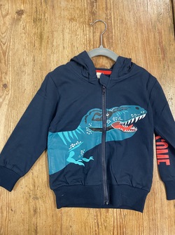 27KIDS Dino hoodie w/print (Navy Blue)  blå - 27KIDS