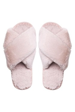 Lou Faux fur slippers Lyserosa - American Dreams