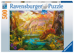 Ravensburger puslespel 500 Dinosaurenes land LEV UKE 4 1000 bitar - Ravensburger