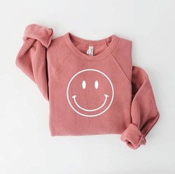 Genser Smileyface  Mauve - Oat Collective