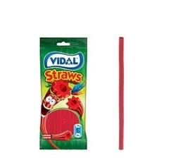Vidal Remser 100gr Strawberry Straws - Vidal 