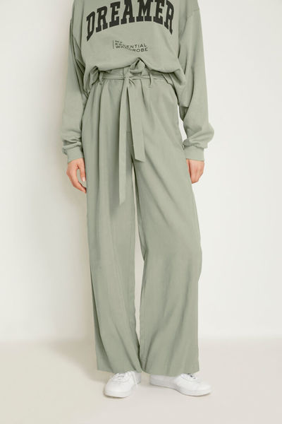 LOUISA VALA HIGH PANT shadow green - Denim Hunter