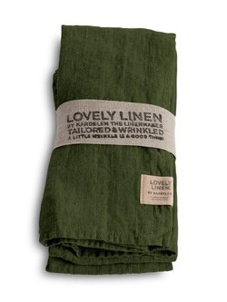 LIN SERVIETT  LOVELY LINEN dark green - Kardelen Lovely linen