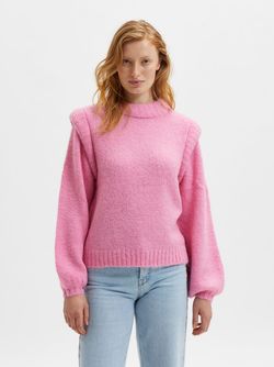 Randi knit o-neck Rosa - Selected femme