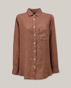 Lexington Isa linen shirt brown - Lexington