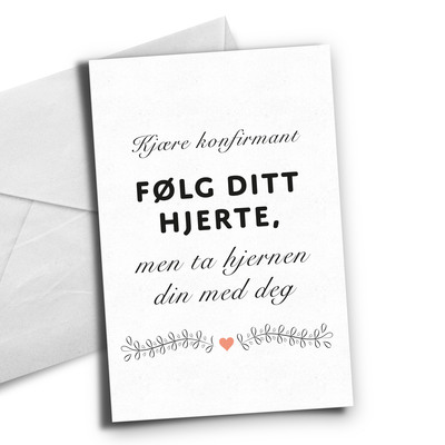Konfirmasjonskort Følg ditt hjerte - Happystar