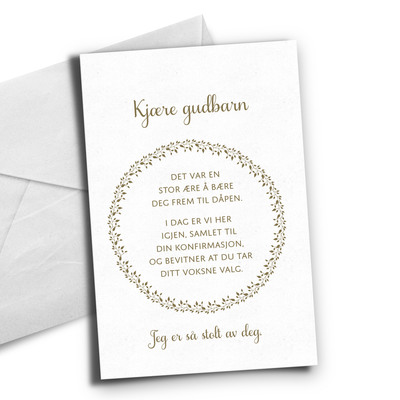 Konfirmasjonskort Gudbarn - Happystar