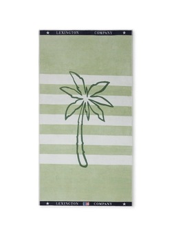 Lexington Graphic Cotton Velour Beach Towel green/white - Lexington