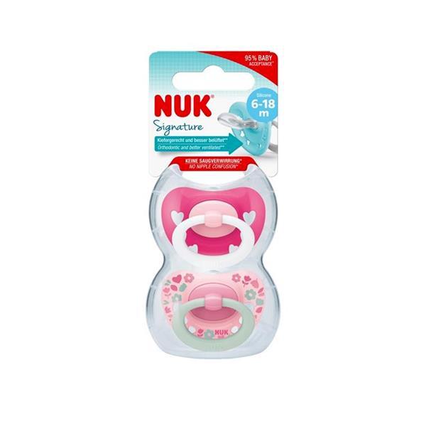 Pacifier 6-18mnd Signature Silicon S2 Rose/Pink