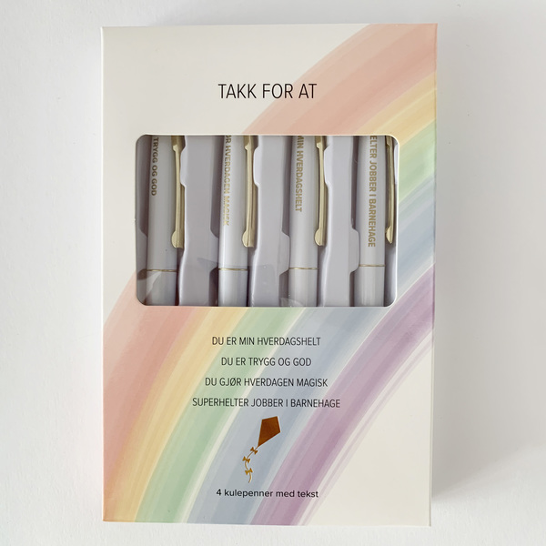 Barnehage beskrivelse - Kulepenner med tekst