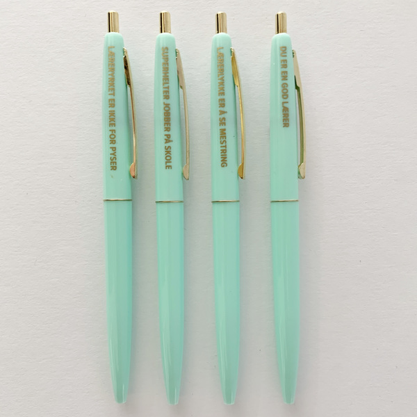 Lærer beskrivelse - Kulepenner med tekst